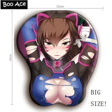 Большой размер аниме 3D Oppai коврики для мыши с подставкой для запястья Размер 39*32*5 см