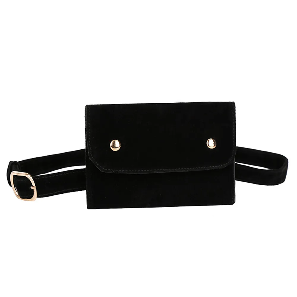 

Fashion Women Pure Color Square Flock Messenger Bag Chest Bag Waist Bag travel accessories belt bag heuptas Drop Shipping Z0315