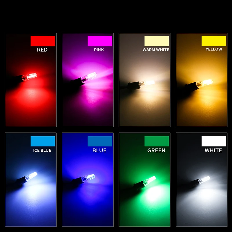 2019 новые W5W led T10 cob стекло автомобиля светильник со светодиодными нитями на авто