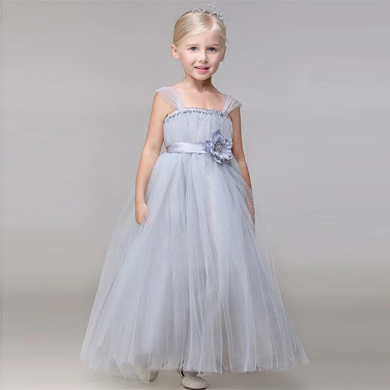 light grey flower girl dresses