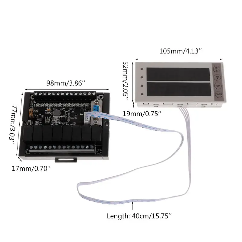 PLC FX1N-20MR и Тип рельса корпус и PLC реле дисплея МОДУЛЬ задержки модуль 10-В 28 в