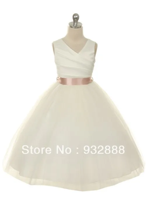New Ivory Flower Girl Dress with Choice of SashParty Occasion Size 2 4