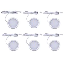 6 шт. светодиодный шкаф с функцией дневного света DC12V под кабинет лампа для шкафа алюминиевый выставочный стенд для Кухня шкаф точечные светильники