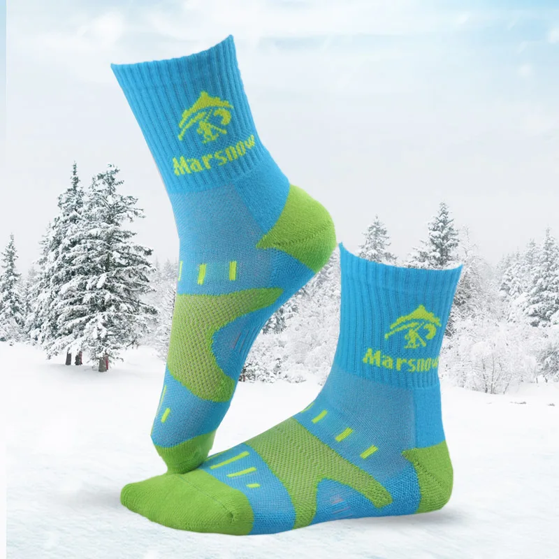 Зимние теплые лыжные носки для мужчин, женщин и детей, хлопковые дышащие спортивные носки для сноубординга, носки-термо, calcetines de ciclismo