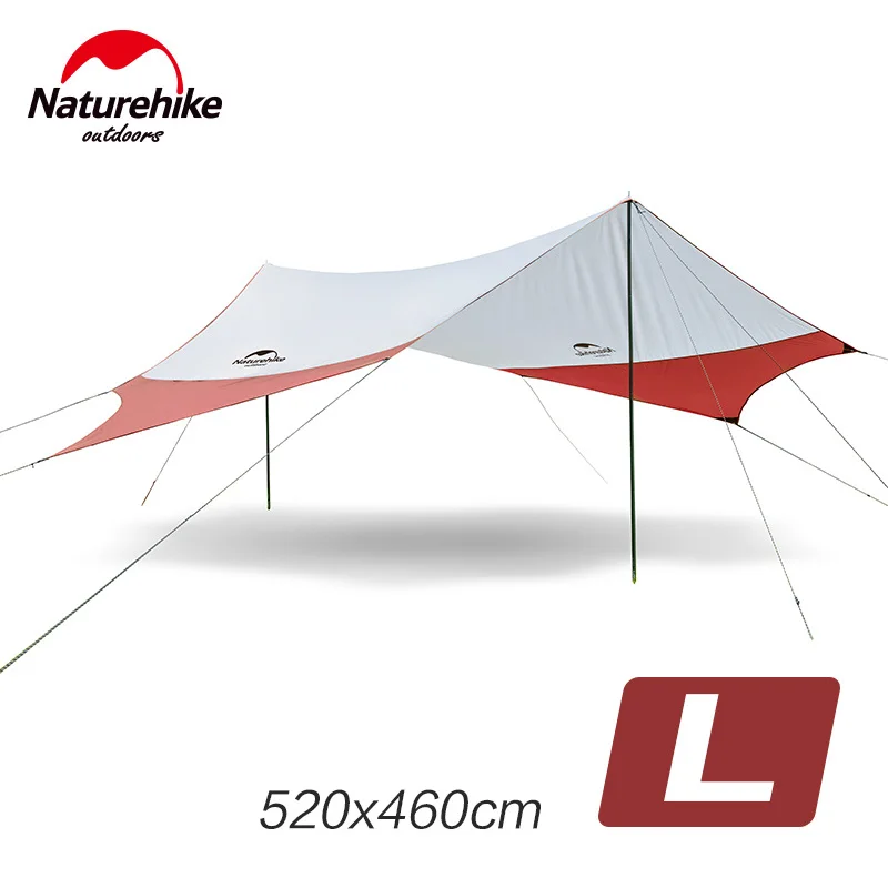 

Naturehike Large Camping Tent Awning Beach Playing Games Fishing Hiking Outdoor 5 Person Tent Grey Orange