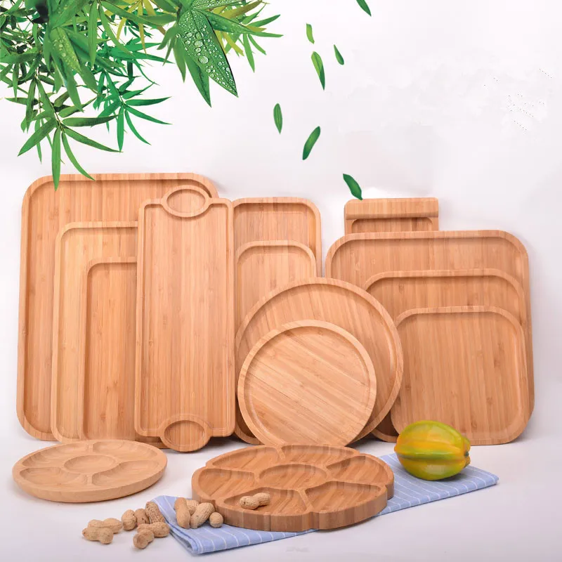 

Bamboo system tray rectangular Japanese plate snacks pastry fruit platter household bamboo tea tray kitchen restaurant storage