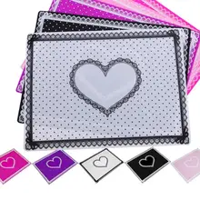 Дизайн ногтей силиконовая крышка стола опора для рук точка, кружева квадратная Повседневная 1 x Pad складные моющиеся Инструменты для маникюра