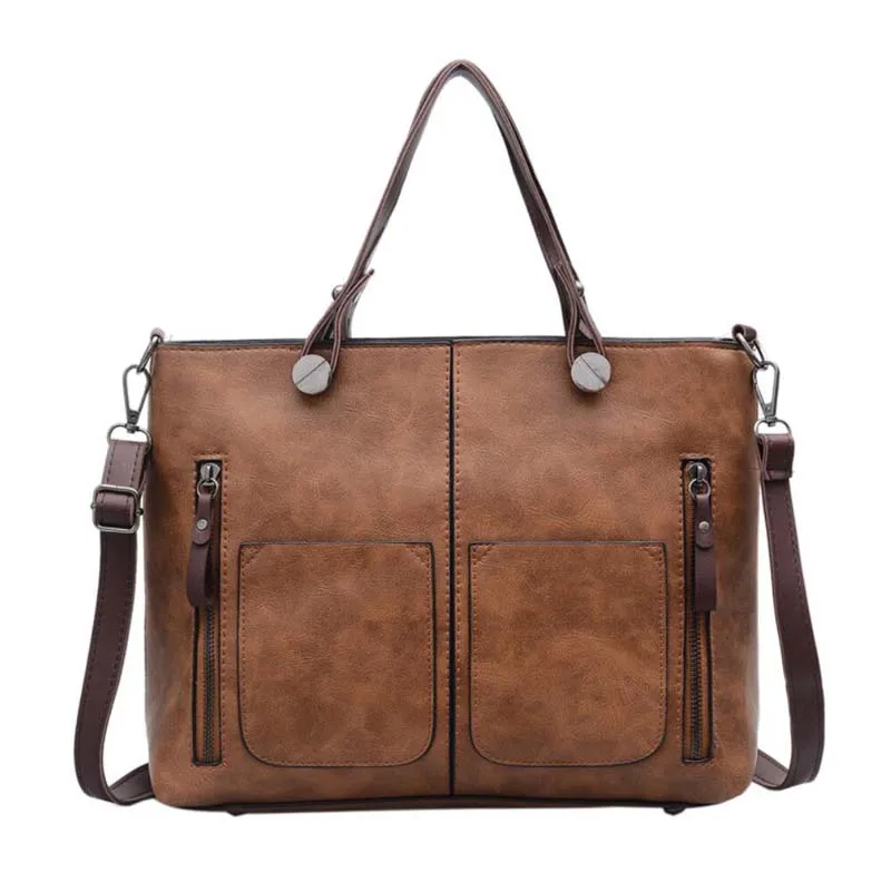 Винтажная сумочка, роскошные сумки, женские сумки, дизайнерские сумки для женщин, высокое качество, сумки через плечо для женщин, Sac основной Femme - Цвет: womens bag brown