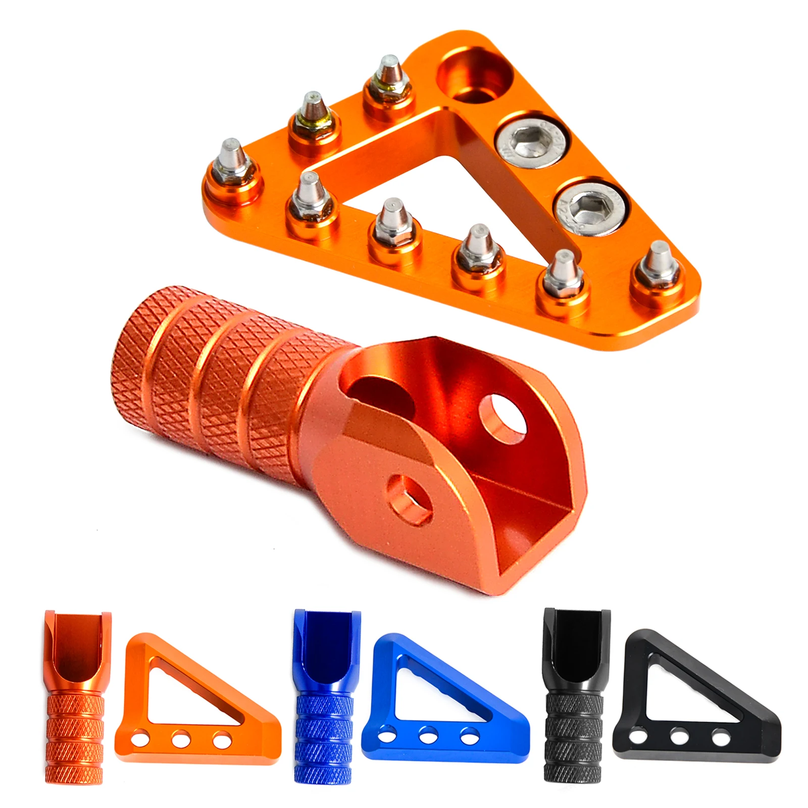 H2CNC Brake Pedal Foot Step Plate Shifter Lever Tip Kit For KTM SX SX-F EXC EXC-F XCW XCF 125 300 350 400 450 500 520 525 530Etc