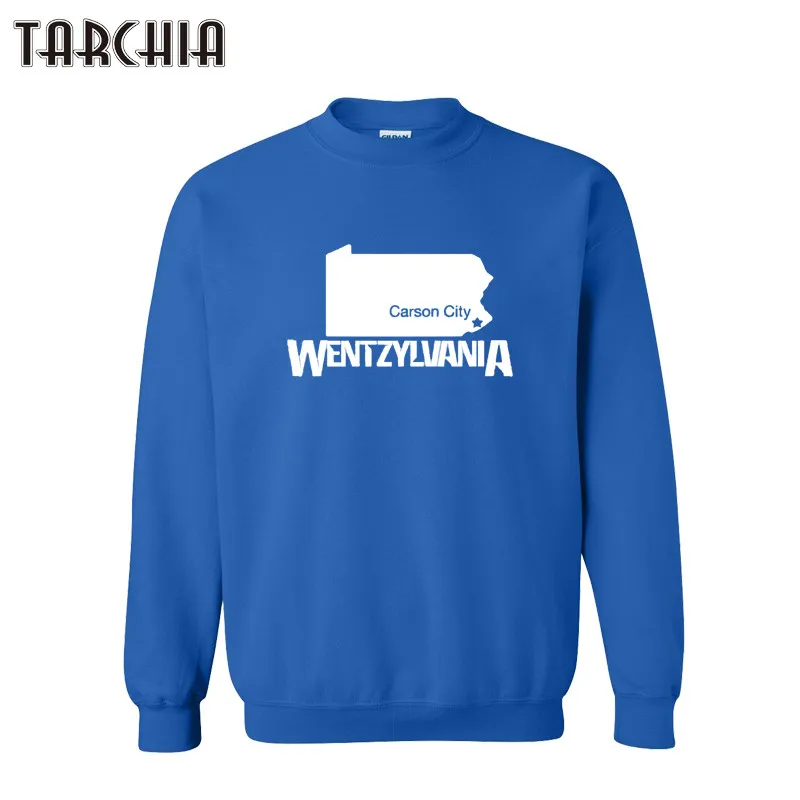 

TARCHIA Men Hoodies CARSON CITY Printed Long Sleeve Casual Pullover Hoodies Hip Top Men Hooded Sweatshirt Plus Size Tops