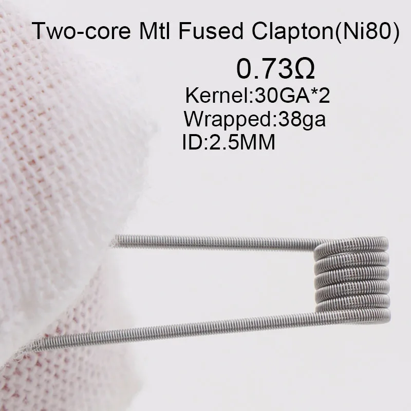 50/100 шт XFKM тончайший MTL Fused Clapton с сопротивлением готовые катушки A1 SS316 Ni80 для MTL вейпер RDA RTA танк-Атомайзеры высокое сопротивление