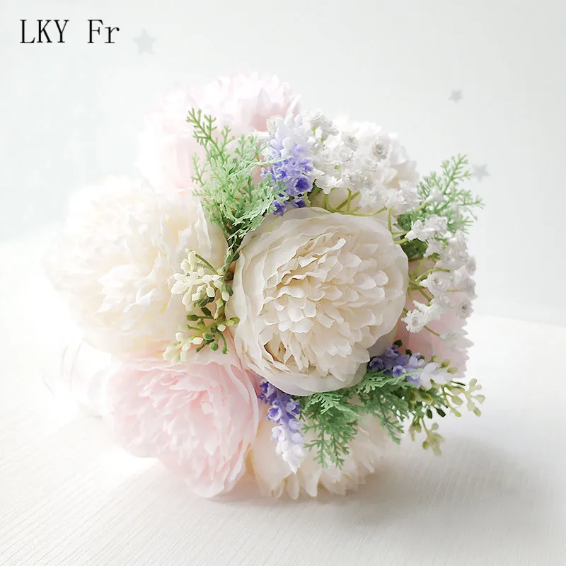 

LKY Fr Wedding Bouquet for Bridesmaid Bridal Bouquet Artificial Wedding Flowers Bridal Bouquet Marriage Supplies Home Decoration