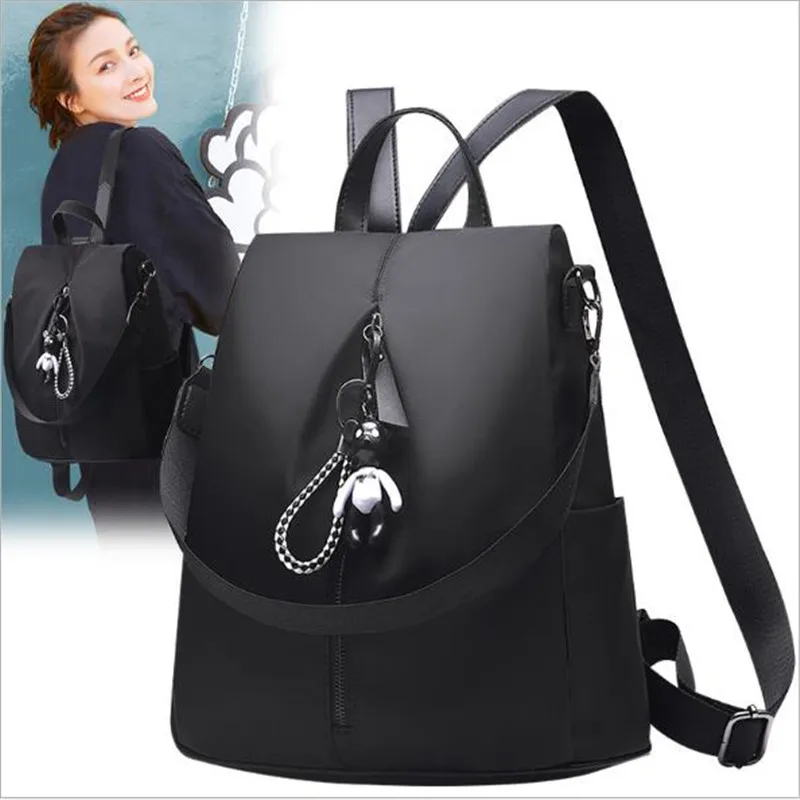 

2019 new Preppy Style school bag fashion trend casual travel backpack Oxford Pure color backpack