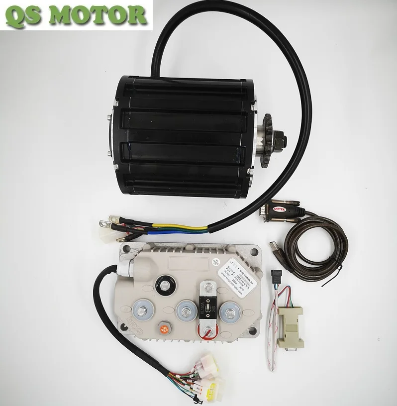 QSMOTOR 2000W двигатель среднего привода с синусоидальным волновым контроллером Votol EM-100