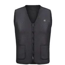 Теплый жилет зимний тепловой жилет Электрический нагревательный жилет с внешним аккумулятором