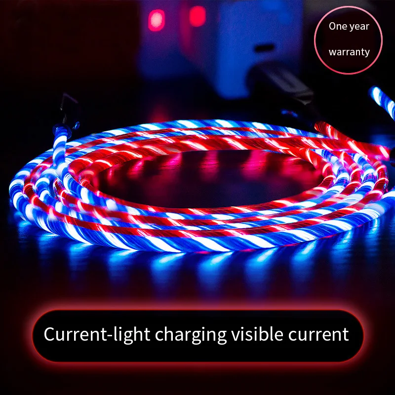 

LED Flash Light Data USB Charging Cable For iPhone .Andriod micro Cable, Type C cables 6 s 6s 7 8 Plus Xs Max XR X 10 5 5s SE i