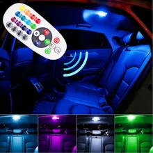 T10 RGB светодиодный светильник для чтения в салоне автомобиля для VW POLO Golf 4 5 6 7 Passat b5 B6 GTl MK5 MK6 CC EOS Beetle