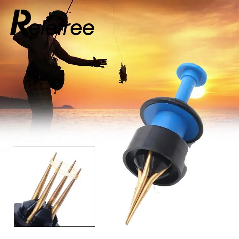 

Relefree Bait Clip Earthworm Copper Fishing Tackle Accessory Bloodworm Blue Plastic Metal