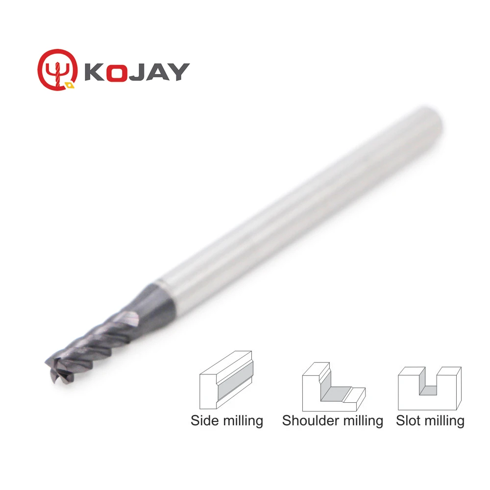 

D1-4mm 4 flute solid carbide tungsten flat end mills router bit milling cutter CNC tools