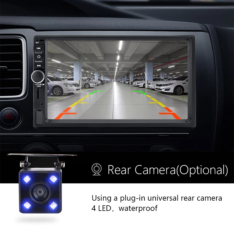 Sale Jansite 7 inches  Two din Car Radio Android 8.1 Player DVD 1080P Touch screen Bluetooth WIFI Dual Ingot player with U Flash Disk 4