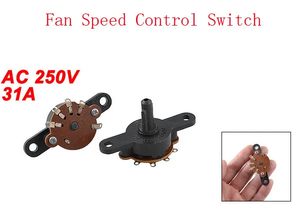 

Home Office AC 250V 31A Electric Fan Speed Control Switch Part Black 20 Pcs