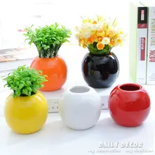 5 шт. Современные Простые маленькие вазы с шариками дешевые миниатюрные декоративные керамические цветочные горшки оптом