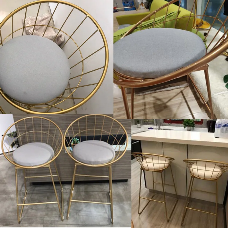 Metal Creative Nordic Bar Stool Bar Chair Fashion Counter Stool High Stool Simple Dining Chair Cheap free to russsian Metal Creative Nordic Bar Stool Bar Chair Fashion Counter Stool High Stool Simple Dining Chair Cheap free to russsian