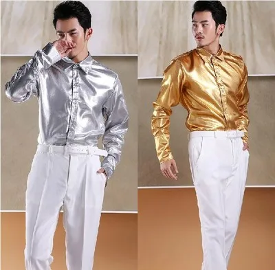 Free shipping glitter sequins white collar prince stage sequins decoration mens tuxedo shirts party/wedding shirts Free shipping glitter sequins white collar prince stage sequins decoration mens tuxedo shirts party/wedding shirts