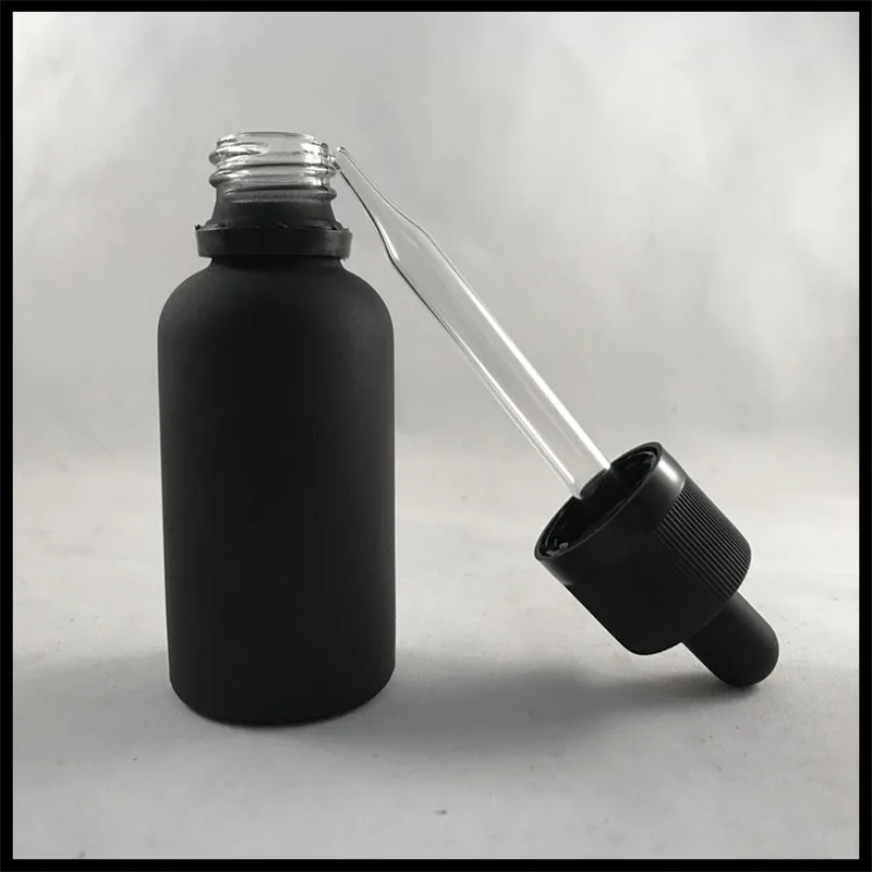 30 мл черный Стекло бутылок эфирное масло бутылка с восковыми вскрытия Кепки и Стекло капельницы бутылки