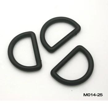 

100pcs Plastic stopper cord lock25mm 1inch backpack buckles plastic adjustable buckle black D ring webbing straps M014-25