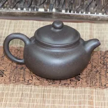 Китайский чайный набор Исин чайник для Пуэра Античный Черный Zhu mud yi xing pu er чайник около 175 мл