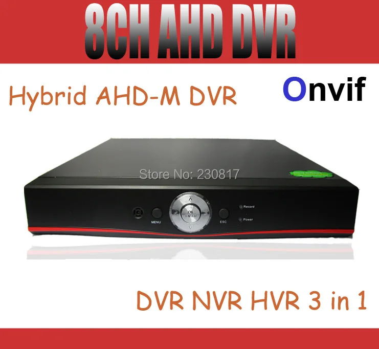  1080P HDMI 8CH AHD DVR Hybrid CCTV DVR NVR HVR 720p to 1080p AHD camera, Analog CCTV Camera, IP Camara Supports p2p xmeye visit 