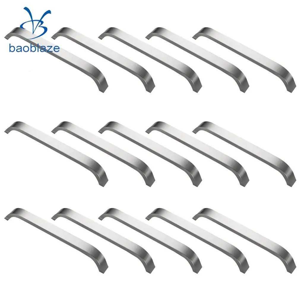 

15 Pieces Modern Style Zinc Alloy Home Kitchen Furniture Cabinet Wardrobe Hardware Drawer Handle Pulls with Screws