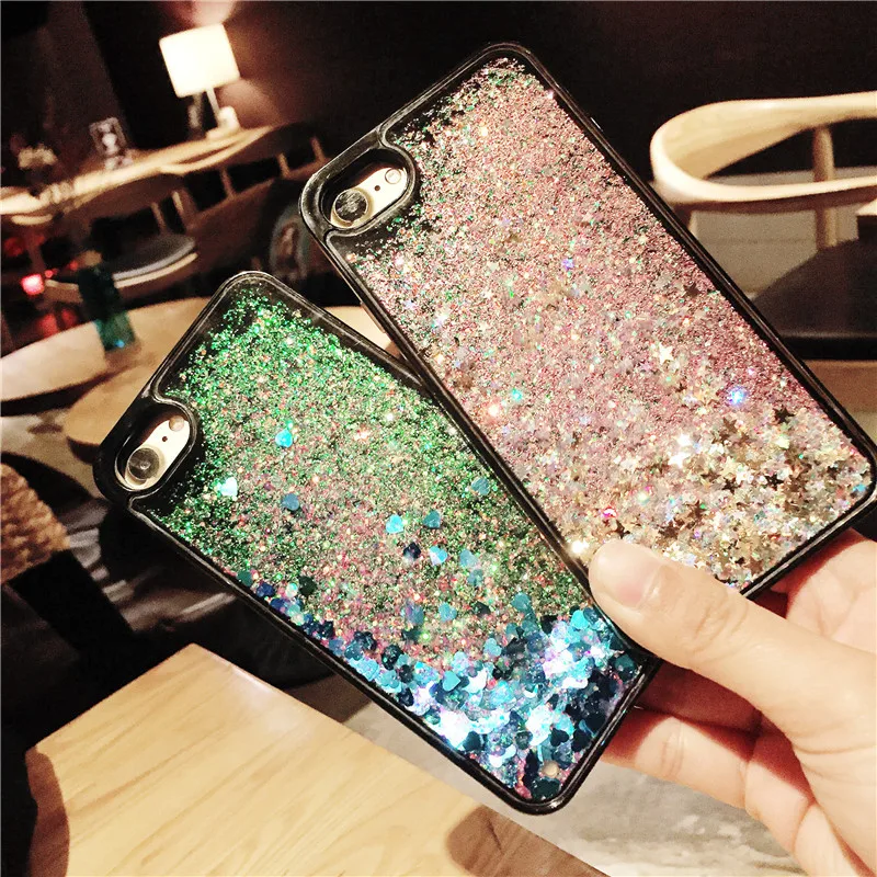 

20PCS For Huawei P9 lite Case Cover Gelitter Silicon Soft Tpu Dynamic Liquid Phone Cases For Huawei P8 lite Case Fundas