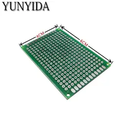 12-04 Бесплатная доставка 5 шт. 4x6 см Double Side Прототип PCB Универсальный печатные платы