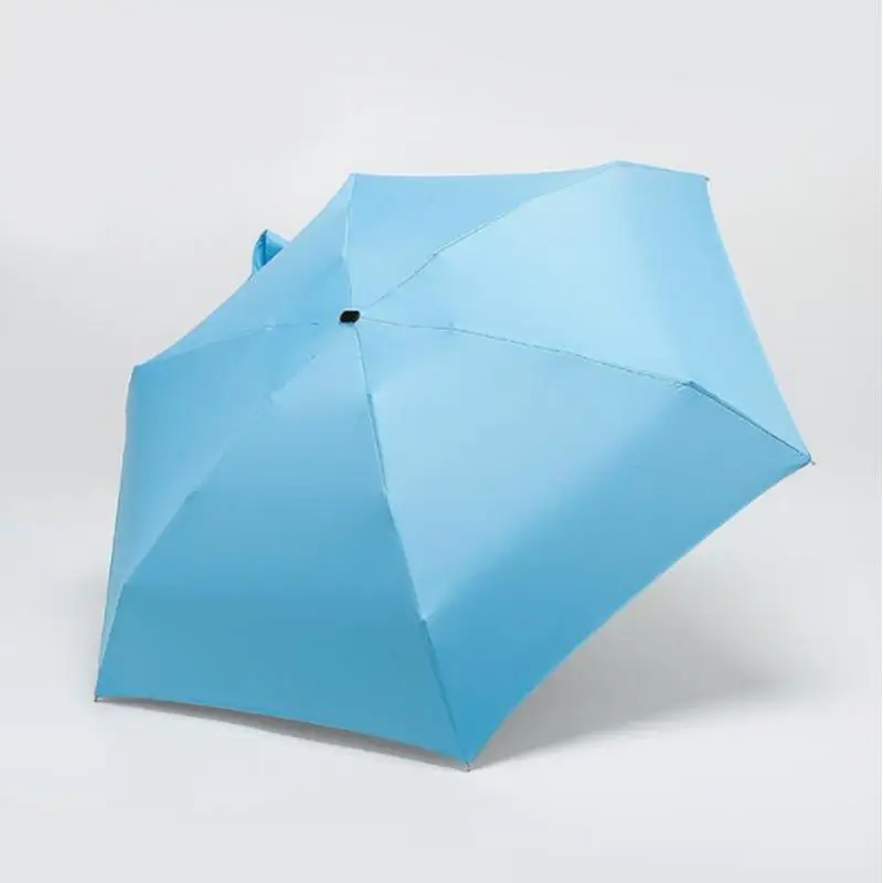 skyblue Мини карманный солнцезащитный зонтик модный складной зонт дождь для женщин и девочек анти-УФ водонепроницаемый портативный пляжный зонт - Цвет: skyblue