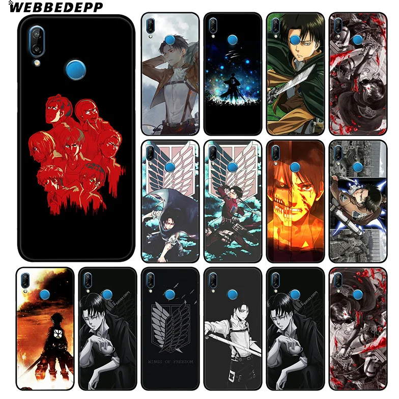 Мягкий чехол WEBBEDEPP Attack on Titan для Huawei P30 P20 Pro P10 P9 Lite 2017 P Smart 2019 и Nova 3 3i Y9 |