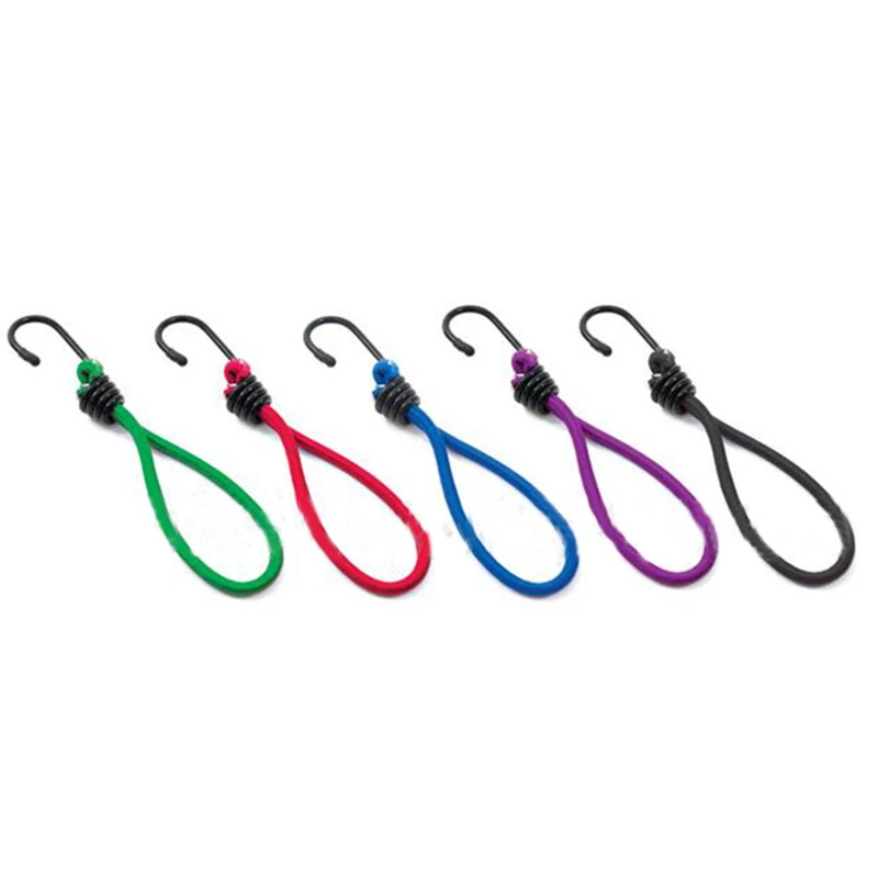 

Camping Tent Elastic Fixed Rope With Hook Runners Guy Line Cord Random Color Climbing Equipment