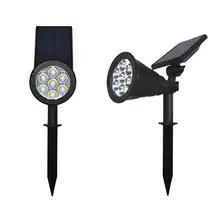 7 светодиодов прожектор на солнечной светодиодный фонарь уличная газонная лампа Водонепроницаемая Ландшафтная лампа Регулируемая Солнечная лампа для украшения сада