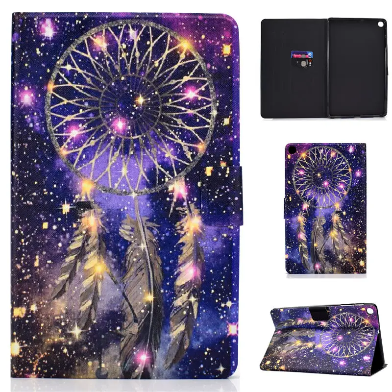 Tower Painted Case For Samsung Galaxy Tab A 10.1 T510 T515 SM-T510 SM-T515 Cover Funda Tablet Flip Stand Shell Coque+Gift