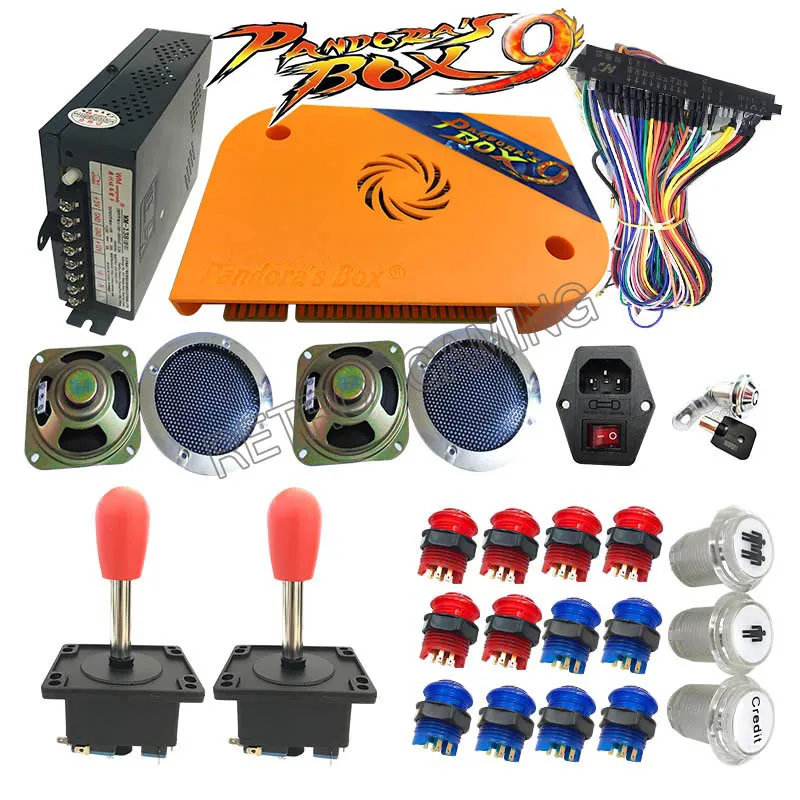  Arcade kit with Pandora box 9 jamma board 1500 in 1 LED buttons joystick button power supply for DI - 32959521464