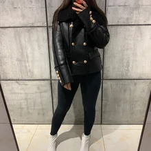 Женская короткая куртка из натуральной овечьей кожи с мехом куртка из натуральной овечьей кожи