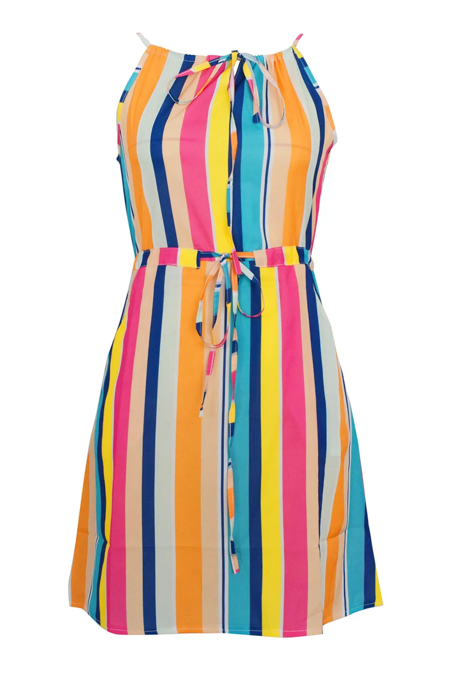 Gladiolus Chiffon Women Summer Dress Spaghetti Strap Floral Print Pocket Sexy Bohemian Beach Dress 2019 Short Ladies Dresses (24)