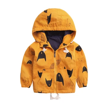 

90-130cm Cute Spring Children Coat Autumn Kids Jacket Boys Outerwear Coats Active Boy Windbreaker Baby Clothes Girls Clothing