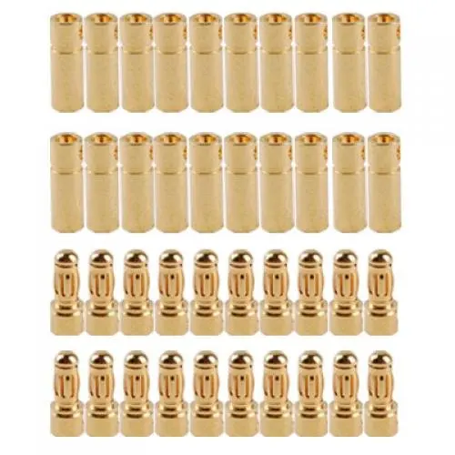 

20 pairs 3.5 mm Gold-plated Banana Plugs Engine Electronic Connectors