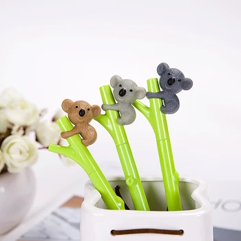 

Cute Cartoon Koala Gel Pen 0.5mm Black Refill Neutral Pen Creative Animal Stationery Gel Ink Pens Student Office Supplies