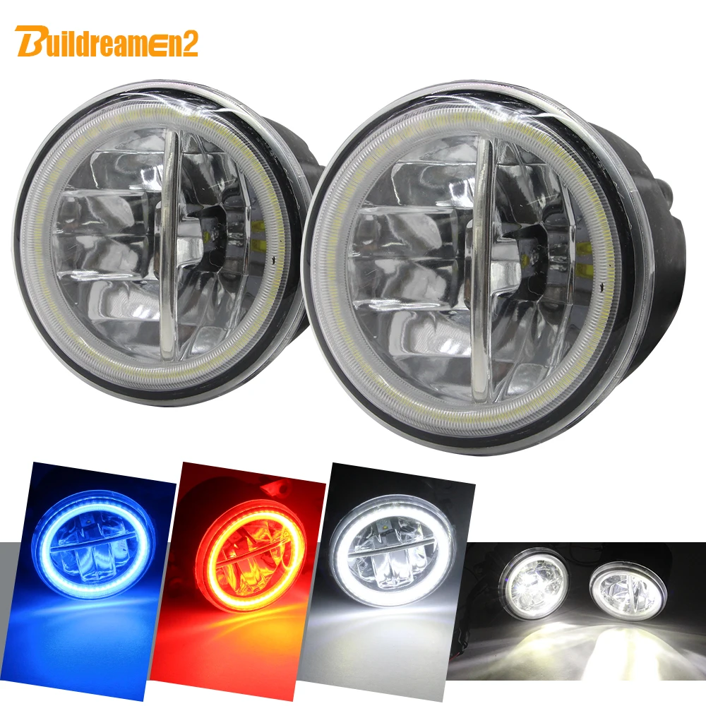 

Buildreamen2 For Infiniti EX EX25 EX35 EX37 2008-2013 Car 4000LM LED Fog Light Angel Eye Halo Ring Daytime Running Light DRL 12V