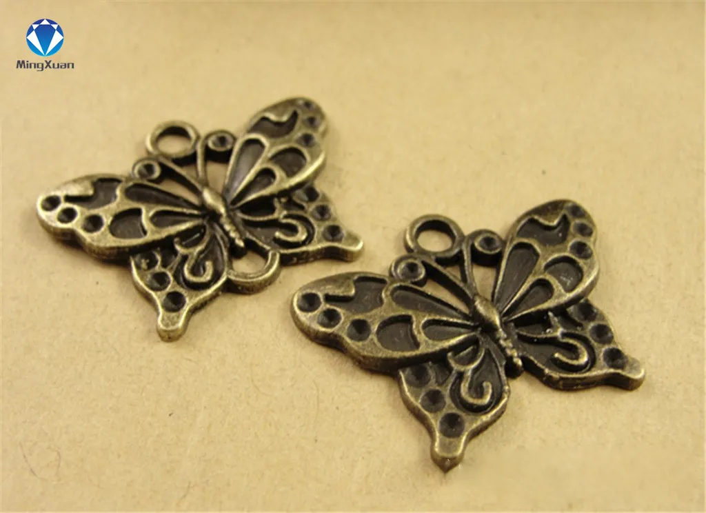 20 шт. Бронзовые Подвески в виде бабочки 25x18 мм|butterfly charm pendant|charm pendantbutterfly charms |