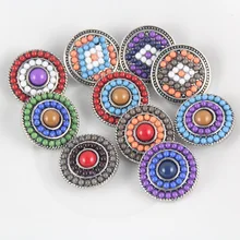 Модные красивые 10 шт смешанные бусины Круглые 18 мм застёжка, бусинка застежка браслета ювелирные изделия оптом KZ1223