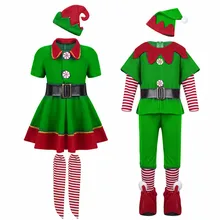 Зеленое детское рождественское платье для девочек новогодний костюм Санта Клауса для девочек детское необычное рождественское платье вечерние платья